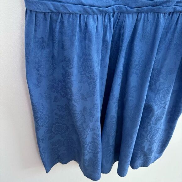 Jane Schaffhausen Belle France Women’s 80s Jacquard Drop Waist Steel Cornflower - Picture 10 of 15